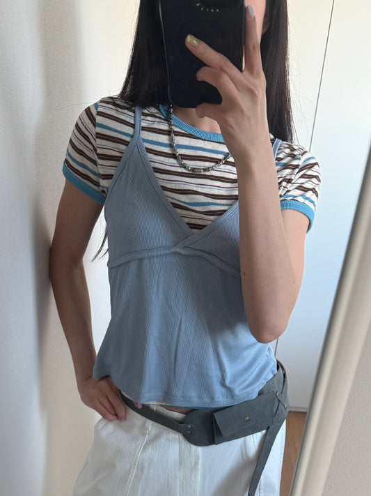 Brownie Stripe Top