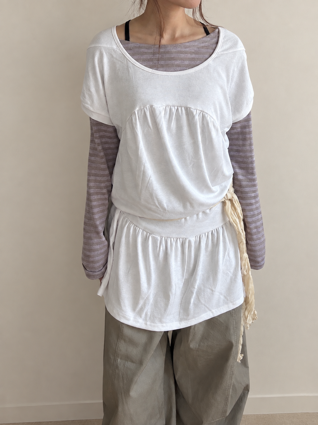 Gathered Peplum Top