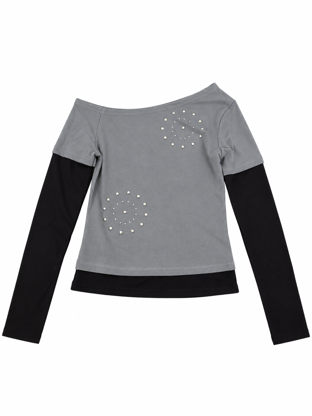 Silver Spiral Layered Top