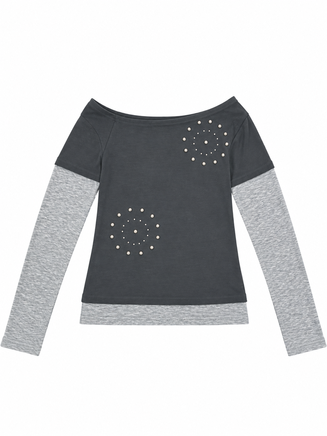 Silver Spiral Layered Top