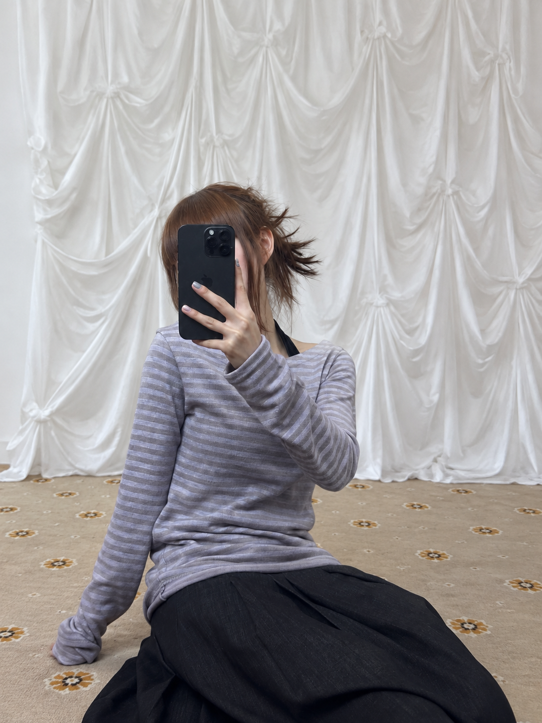 Cloudy Stripe Long Sleeve Top
