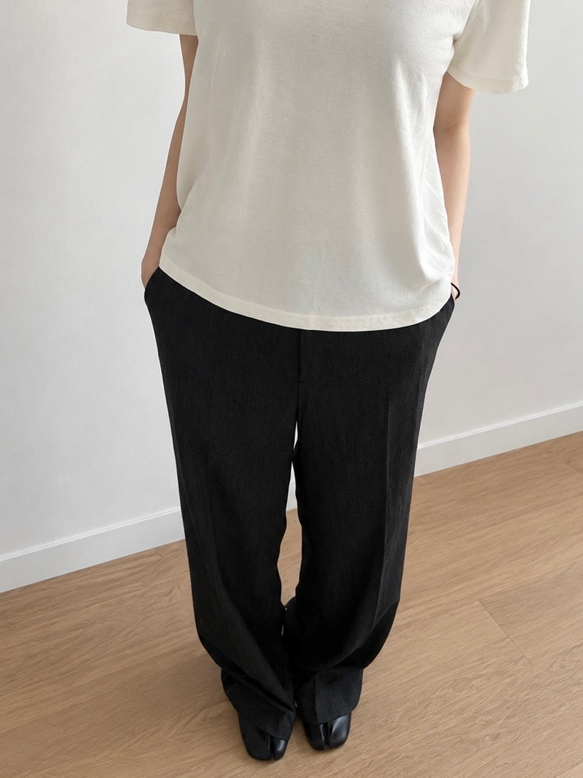 Textured Straight Pants
