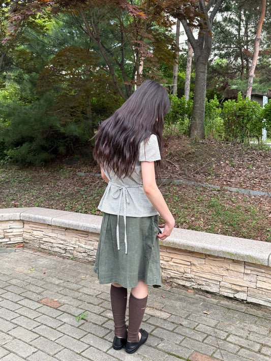 Vintage Check Blouse
