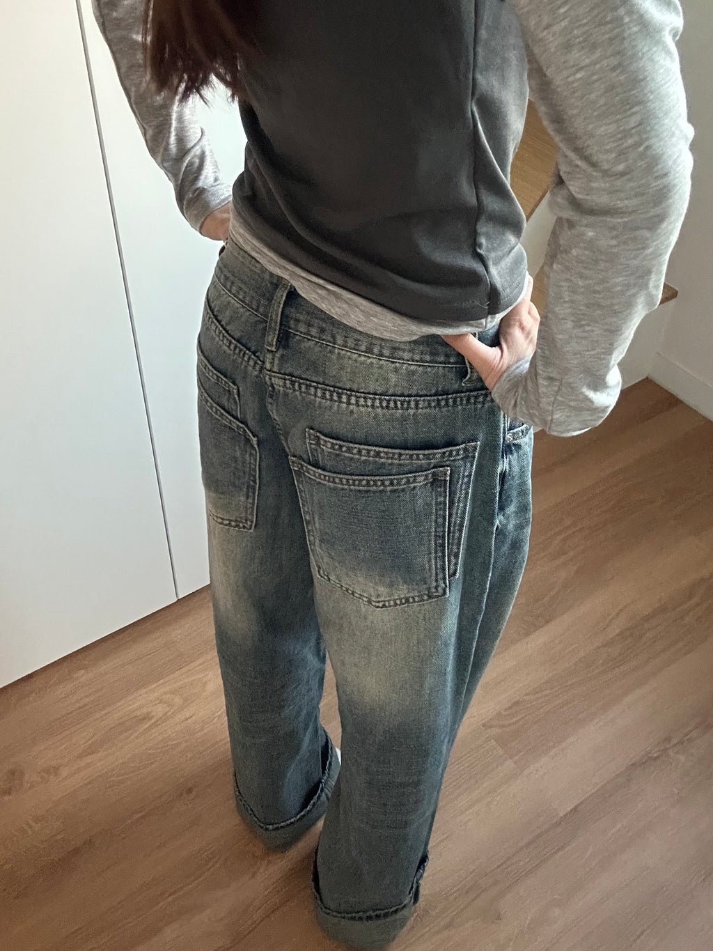 Vintage Wash Wide Pants