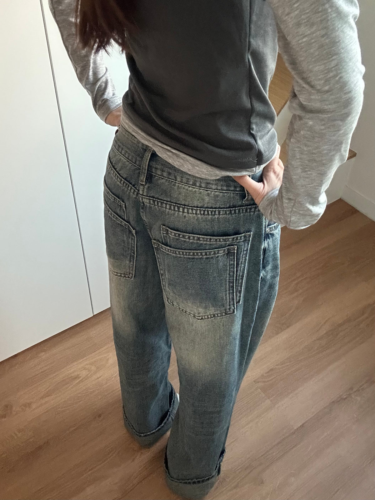 Vintage Wash Wide Pants