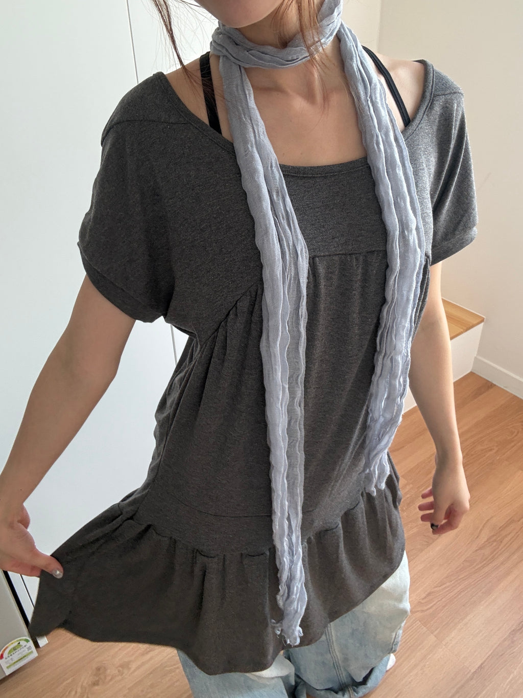 Gathered Peplum Top