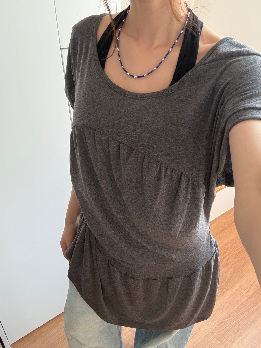 Gathered Peplum Top