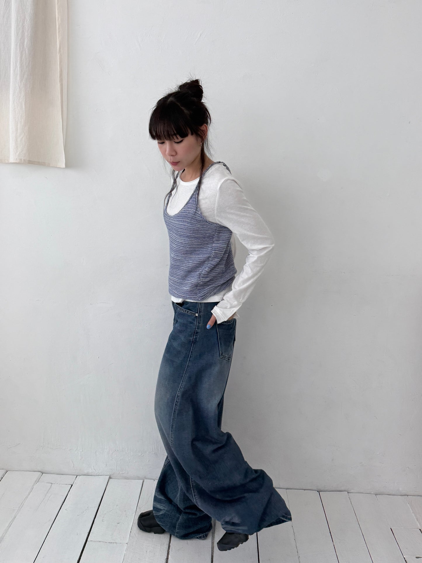 Dark Blue Wide Denim