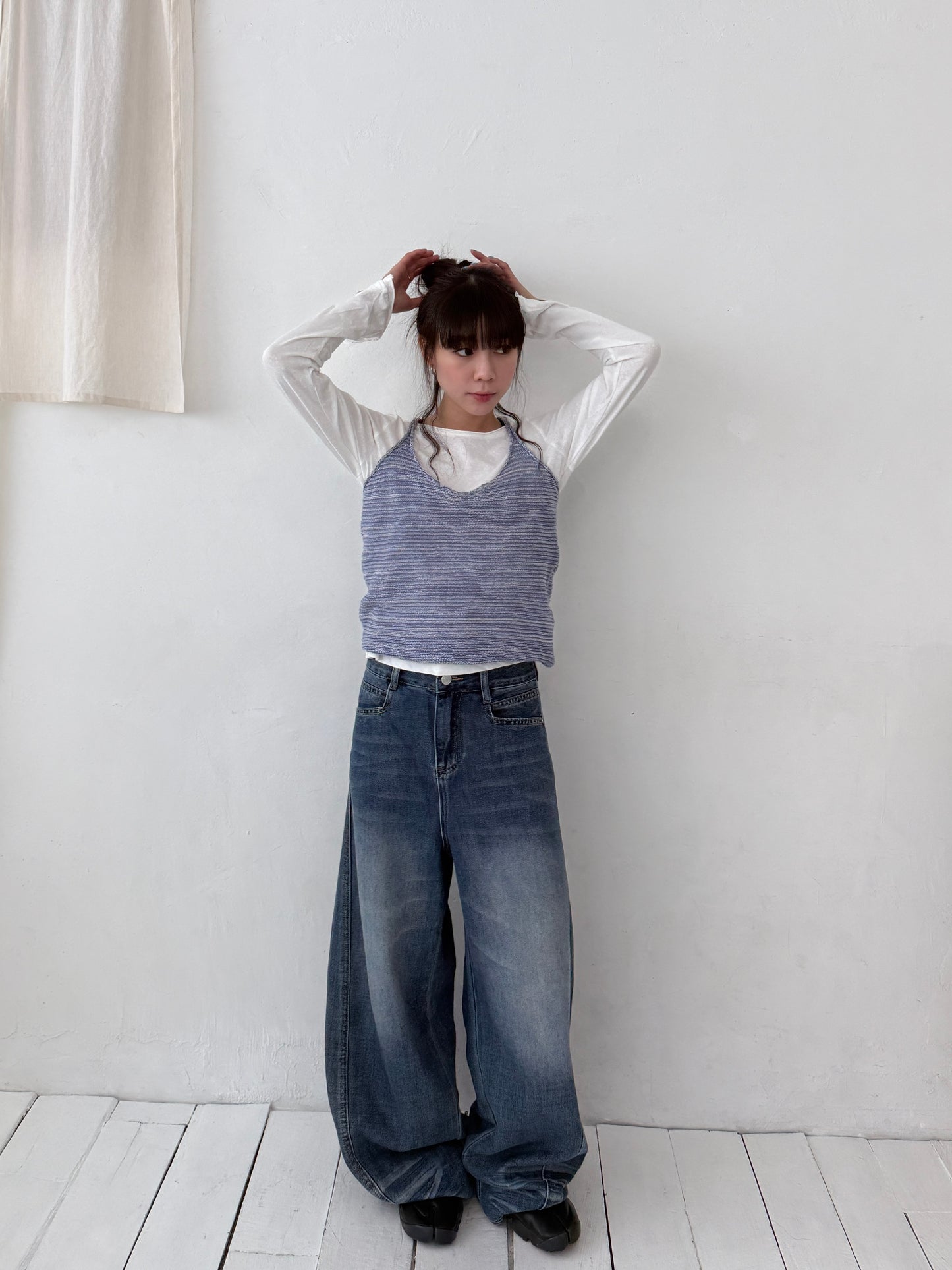 Dark Blue Wide Denim