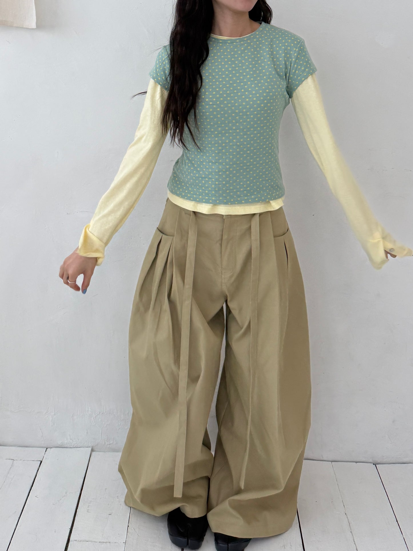 Double Strap Wide Pants