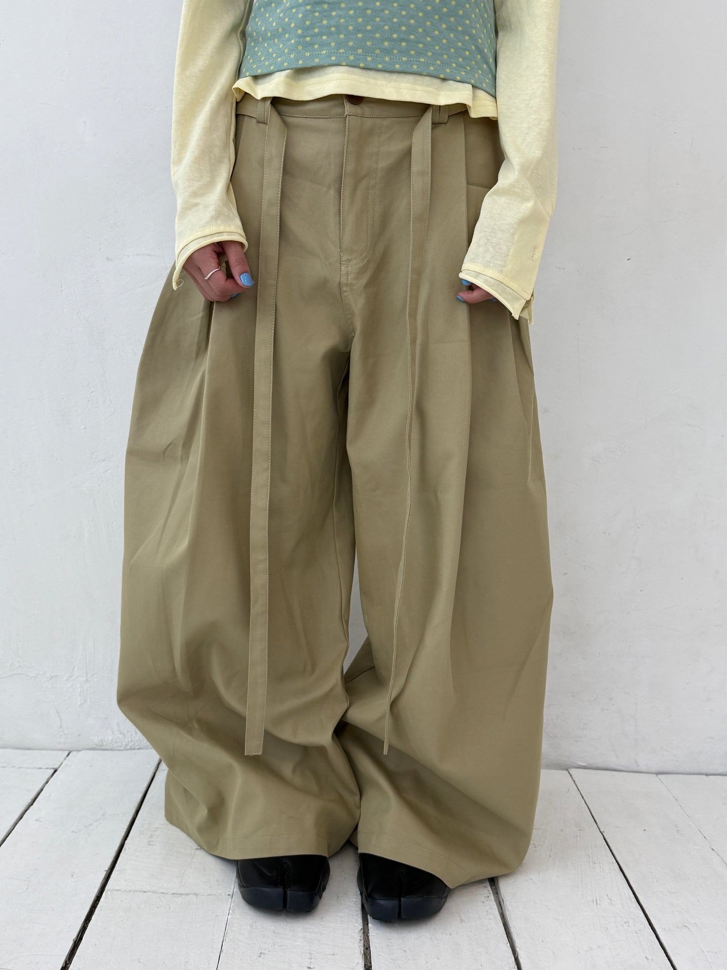 Double Strap Wide Pants