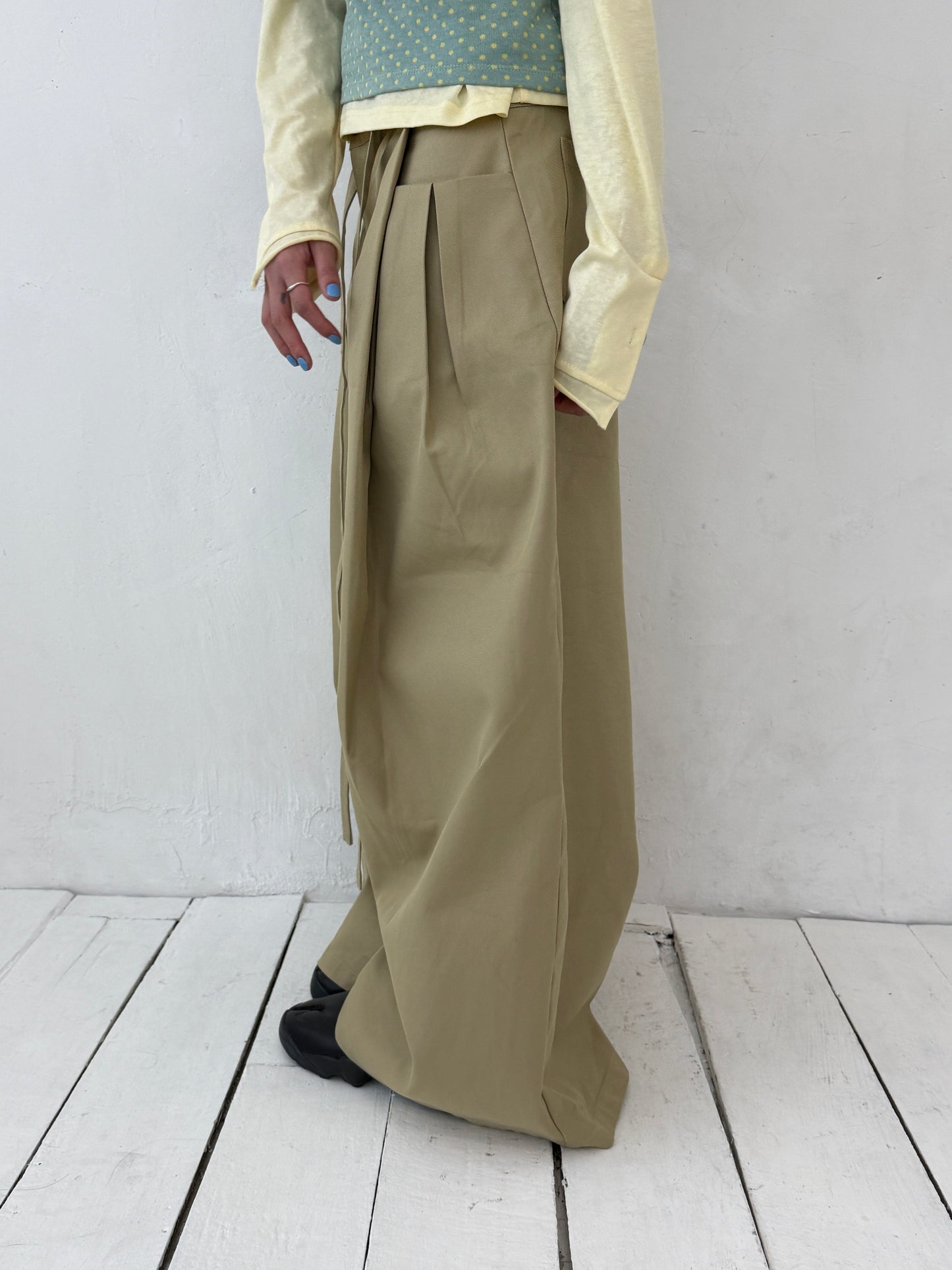 Double Strap Wide Pants