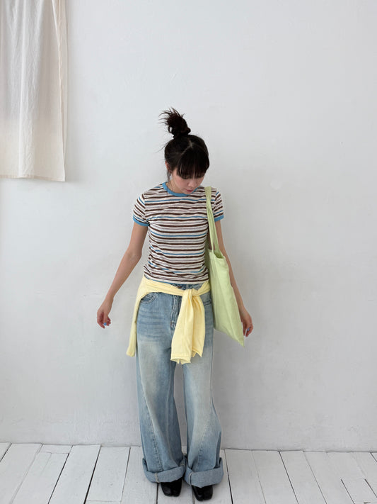 Brownie Stripe Top